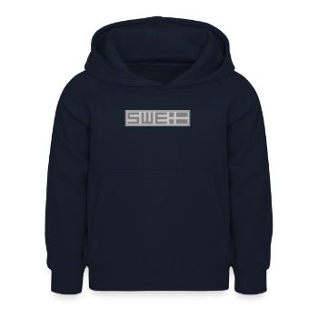 Schwedische Taktik - Kinder Hoodie - Navy - Vorne - AI Model Kid Female (0cm)