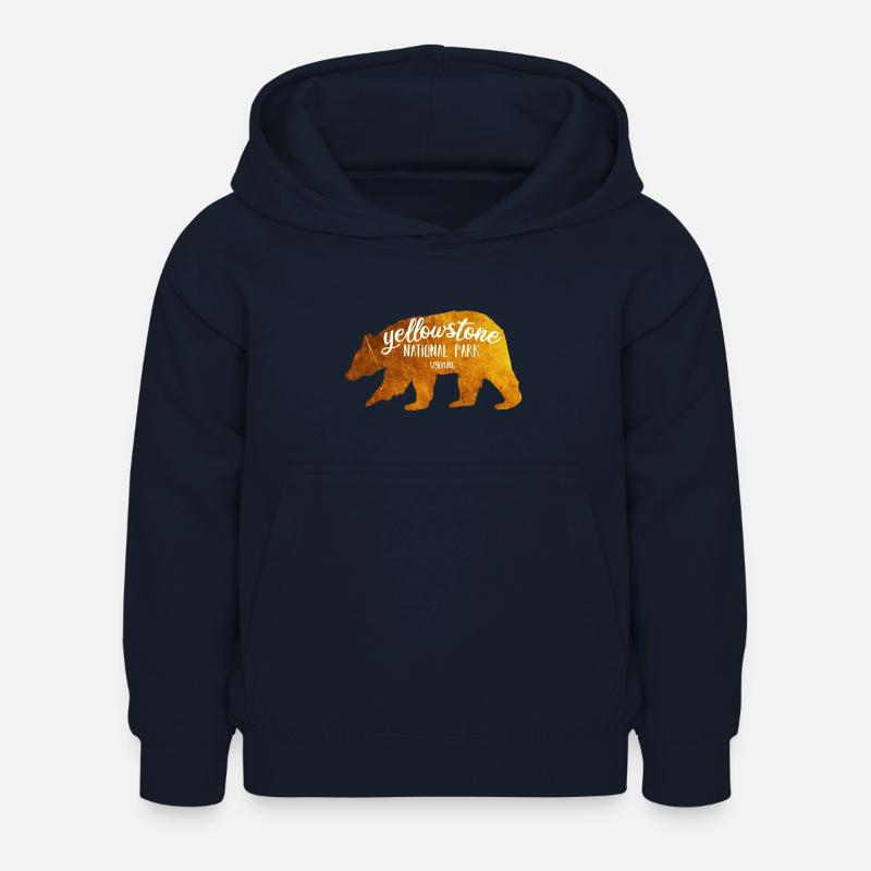 Yellowstone ours couleur or - Sweat à capuche Enfant - marine