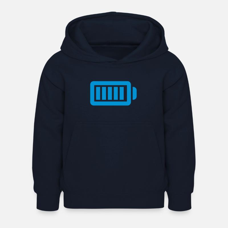 Barre de batterie complètement chargée - Sweat à capuche Enfant - marine