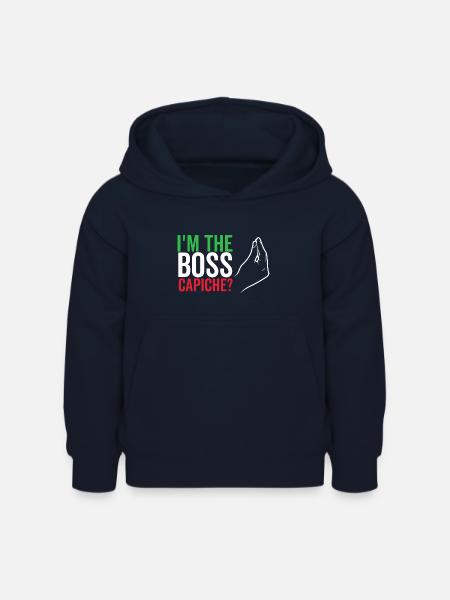 Ich bin der Boss Capiche - Kinder Hoodie - Navy