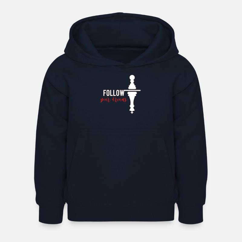 Échecs - Sweat à capuche Enfant - marine