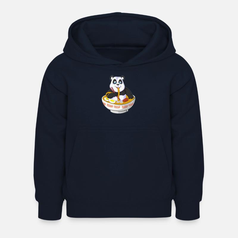 panda anime manger ramen - Sweat à capuche Enfant - marine