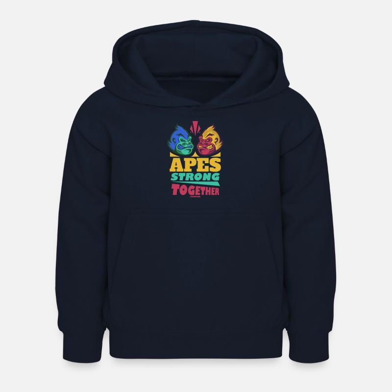 Singes forts ensemble - Sweat à capuche Enfant - marine