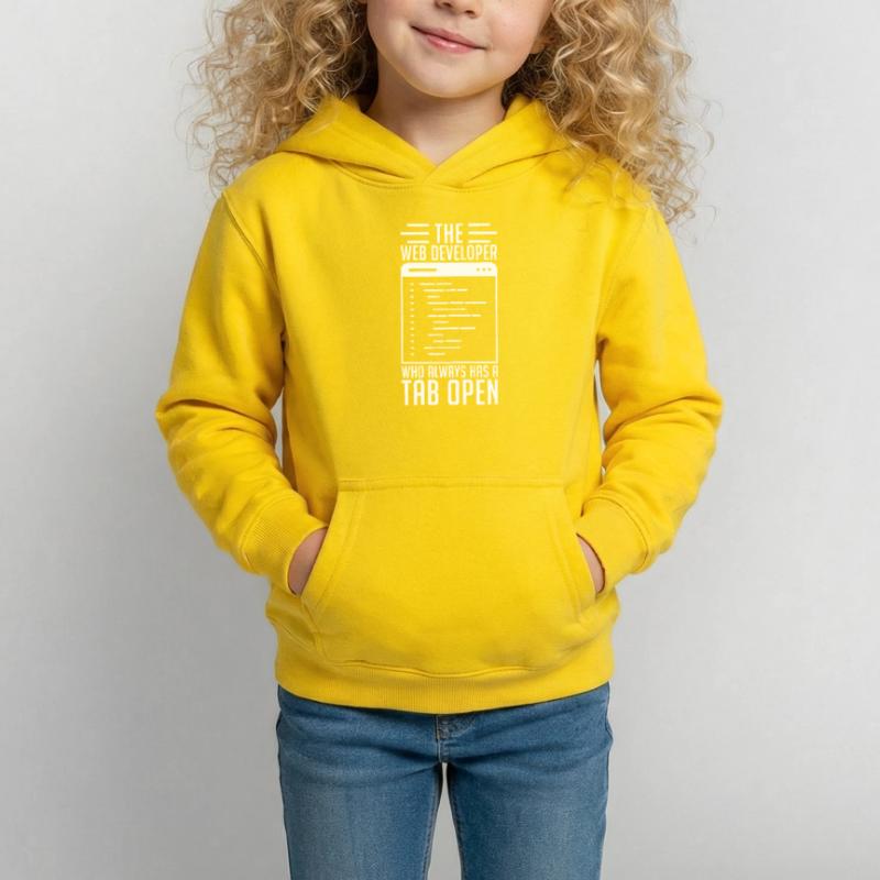 Web Developer Tab Always Open Kids Hoodie