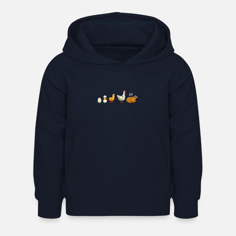 Chickens Evolution Chicken Chicken Keeper Chickens - Kids Hoodie - navy