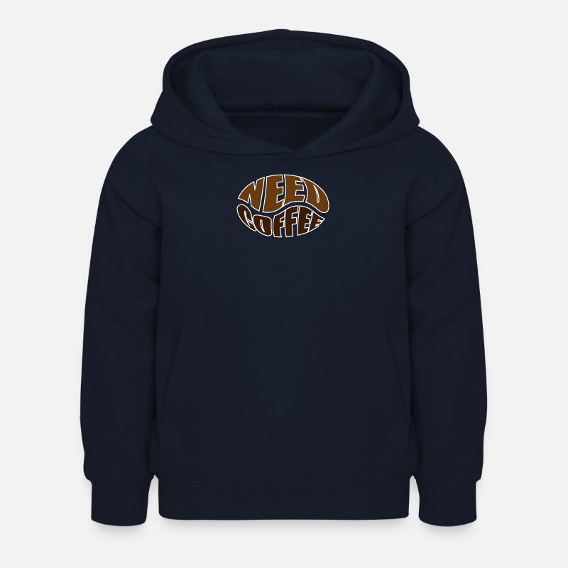 Grain de café grain de café besoin de café - Sweat à capuche Enfant - marine
