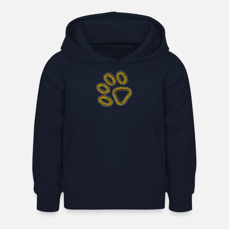 patte de tigre dorée - Sweat à capuche Enfant - marine
