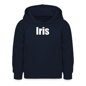 Iris - Kinder Hoodie - Navy - Vorne - AI Model Kid Female (0cm)