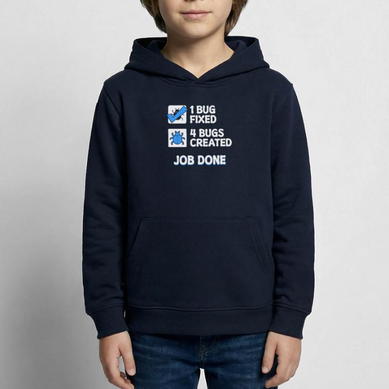 Correction de bugs Bugs de développeur Déclaration de code Informatique Sweat à capuche Enfant