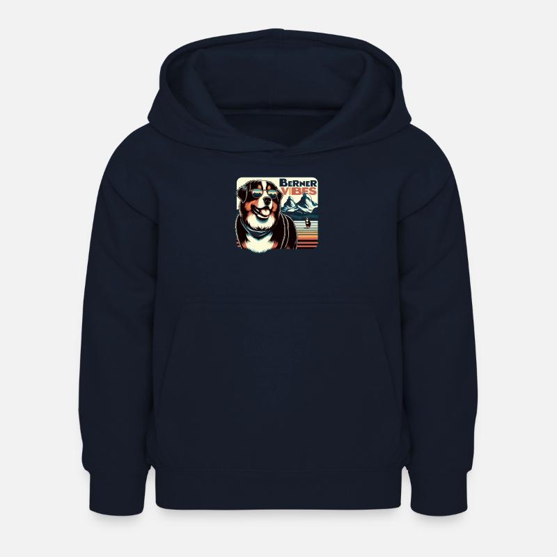 Bovaro del bernese - Felpa con cappuccio per bambini - blu scuro