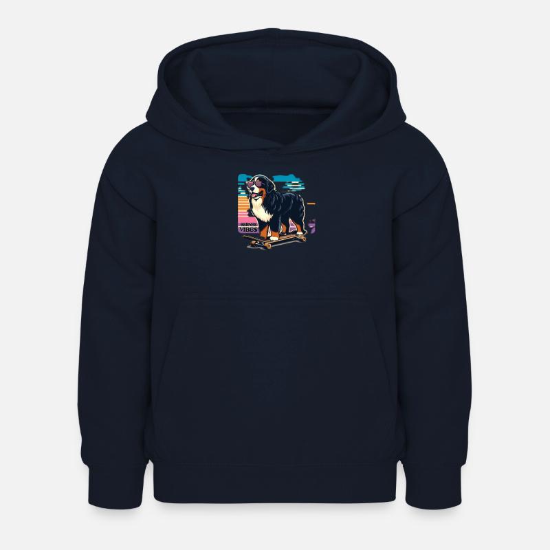Bovaro del bernese - Felpa con cappuccio per bambini - blu scuro