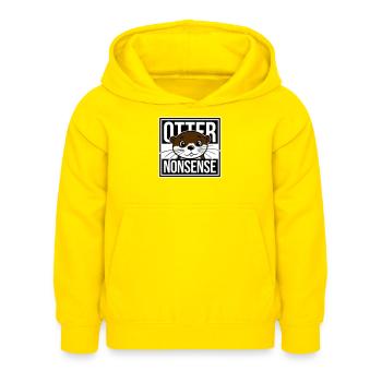 Otter Nonsense Lustig Wortspiel Otter Liebe Spruch - Kinder Hoodie - Gelb - Vorne - AI Model Kid Female (0cm)