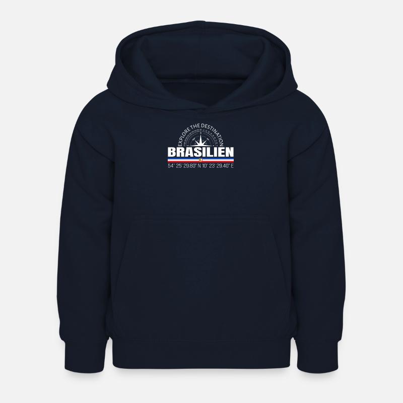 Brésil - Sweat à capuche Enfant - marine