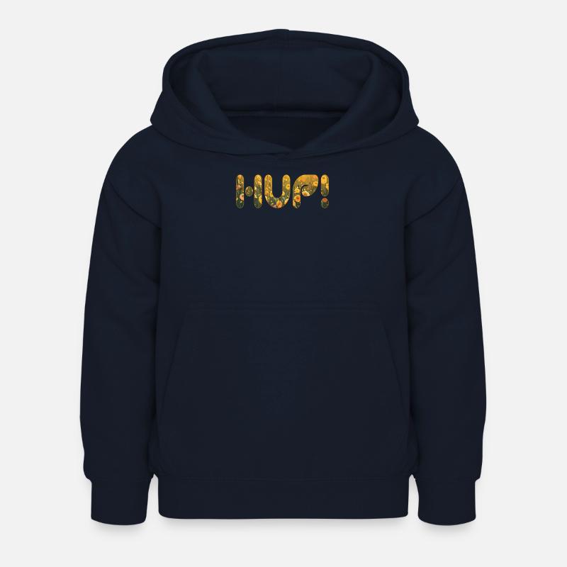 HUP dans le champ de fleurs - Sweat à capuche Enfant - marine