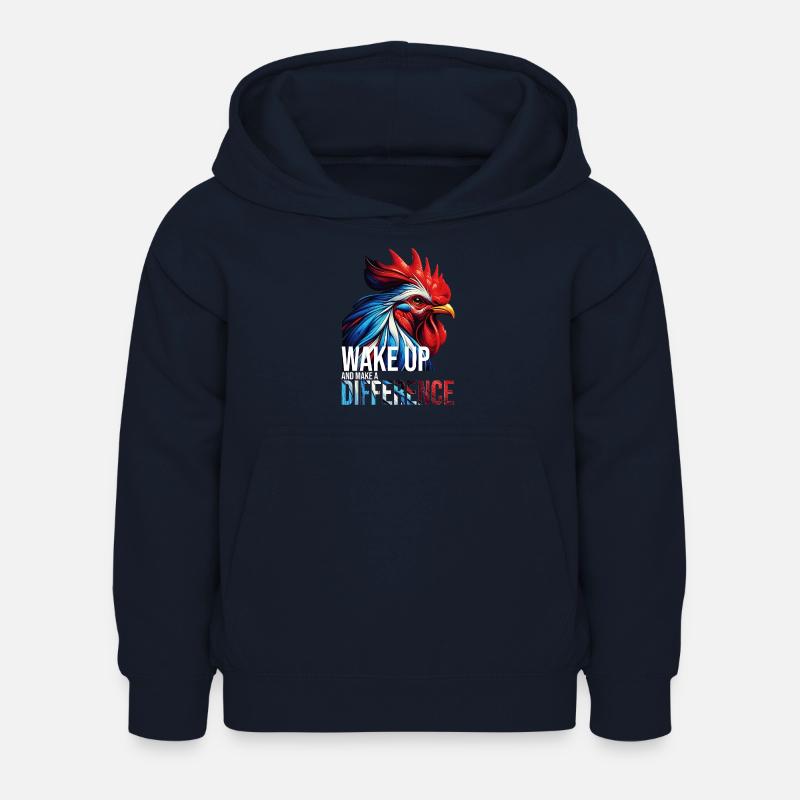 WAKE UP AND MAKE A DIFFERENCE-DB - Kids Hoodie - navy