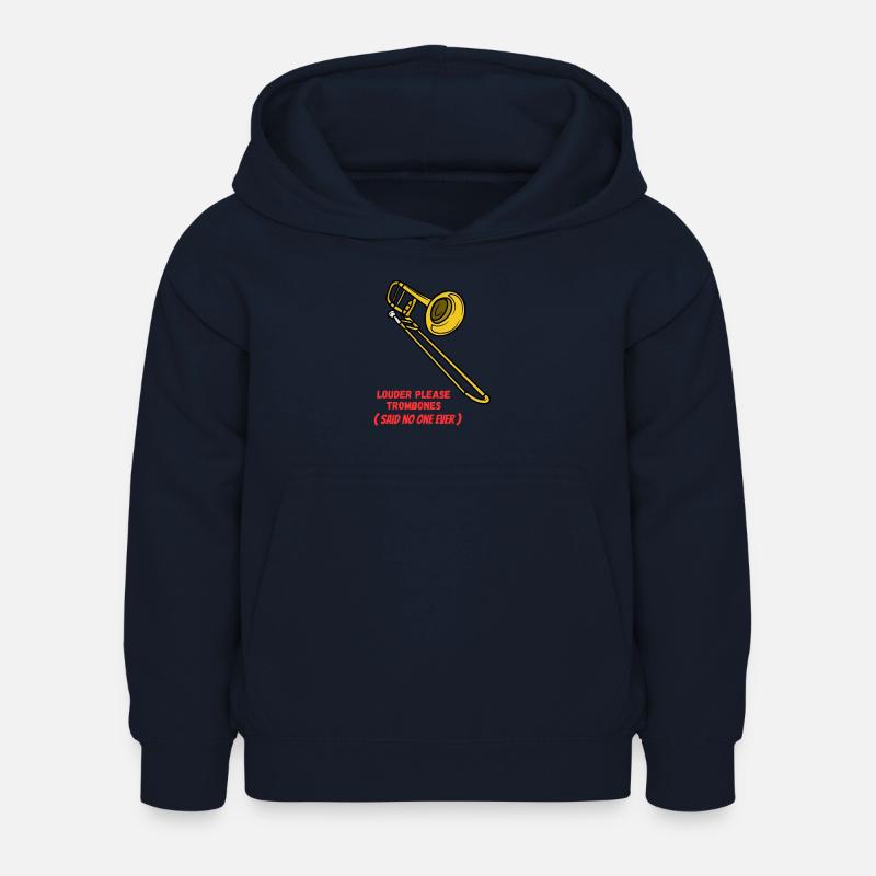 Louder_please_Trombones - Sweat à capuche Enfant - marine