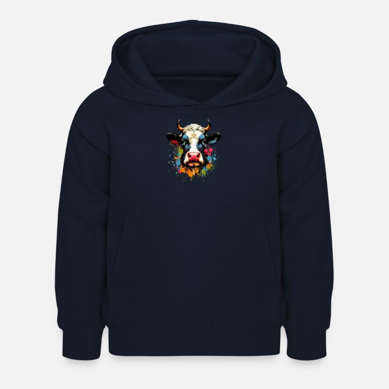 Vache - Sweat à capuche Enfant - marine