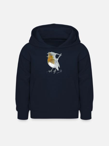 Rotkehlchen Robin Hood - Kinder Hoodie - Navy