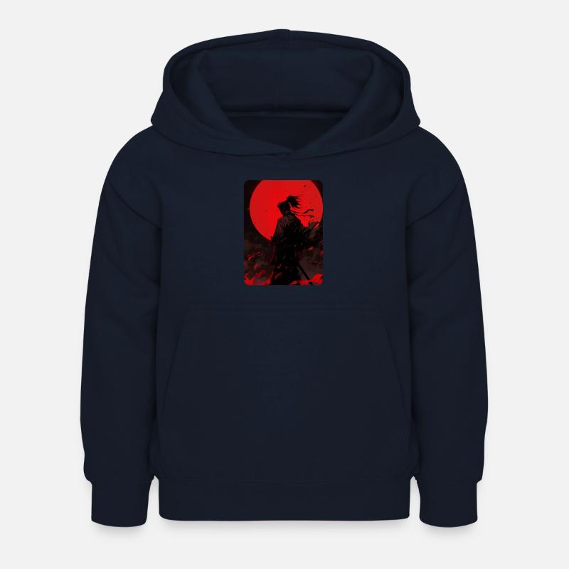 Samouraï de la lune de sang - Sweat à capuche Enfant - marine