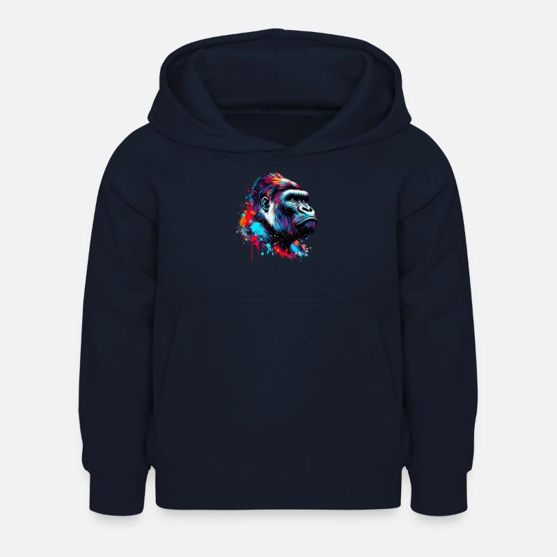 Gorille - Sweat à capuche Enfant - marine