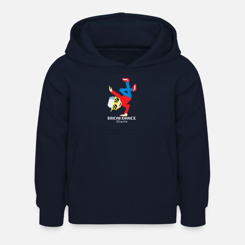 Pixel Breakdance B-Boy | Hip Hop rétro 8-bit - Sweat à capuche Enfant - marine