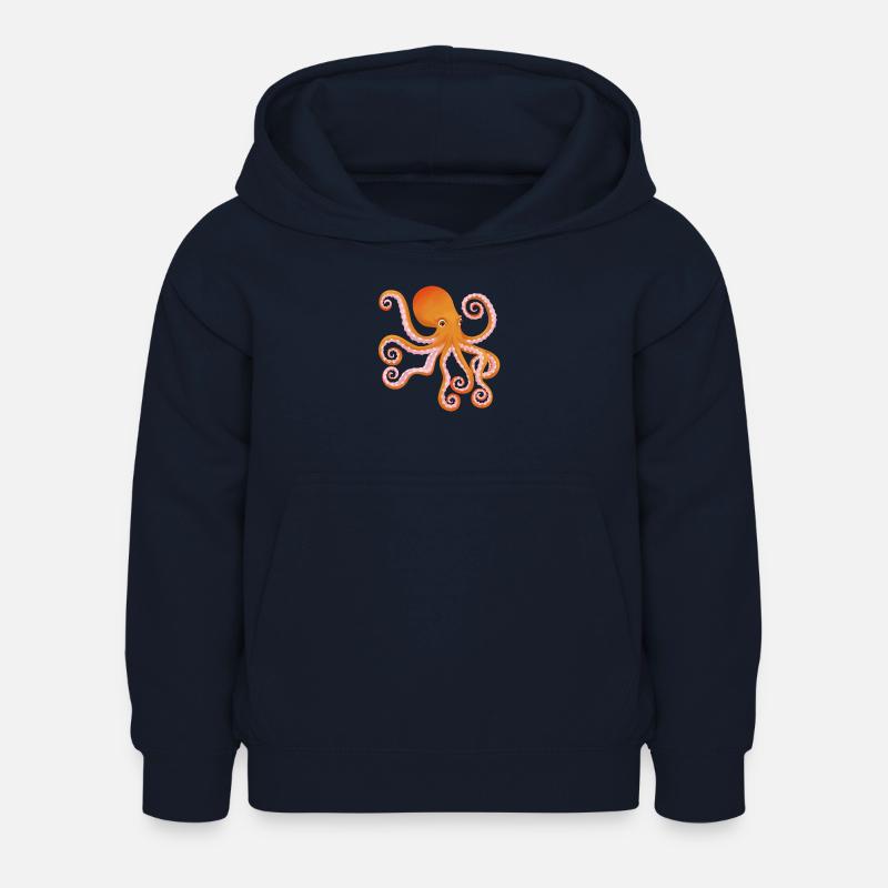 Octopus Octopus - Sweat à capuche Enfant - marine