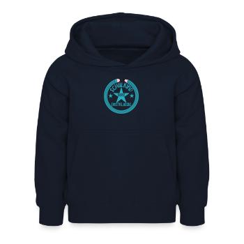Erstklässler Schulkind 2022 Einschulung - Kinder Hoodie - Navy - Vorne - AI Model Kid Female (0cm)