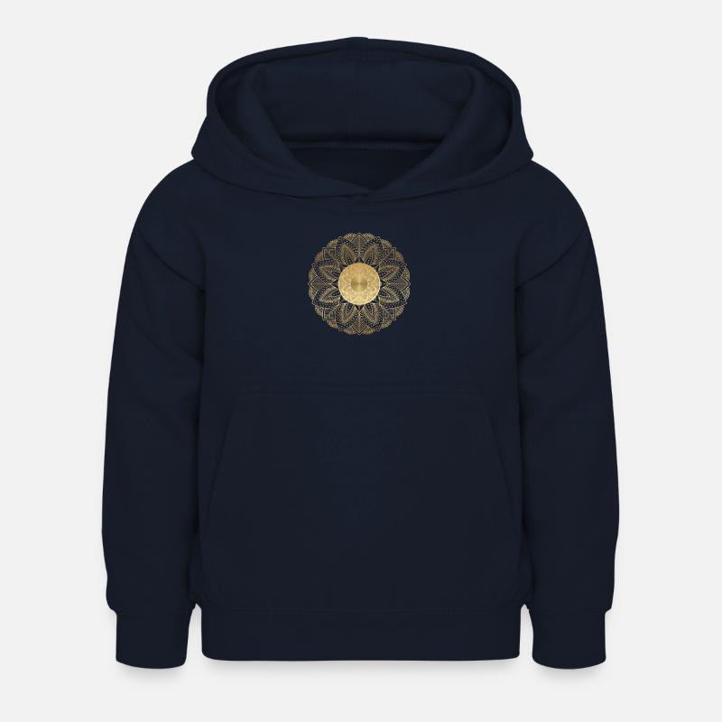 MANDALA 022 - Sweat à capuche Enfant - marine
