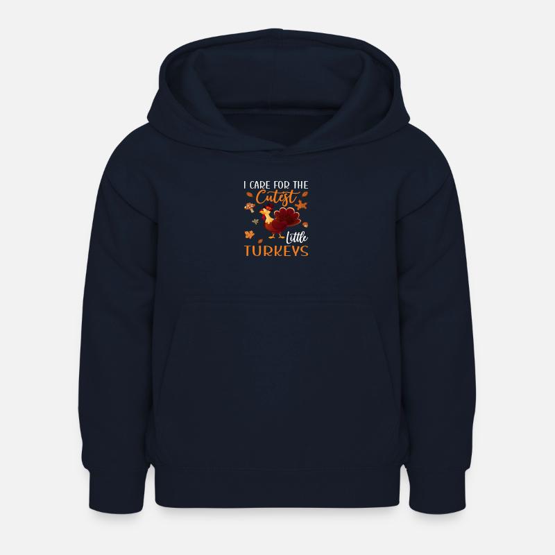 Je m’occupe des petites dindes les plus mignonnes - Sweat à capuche Enfant - marine