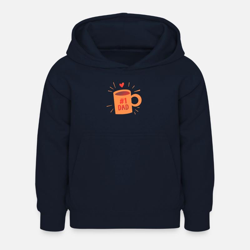 1 papa - Sweat à capuche Enfant - marine