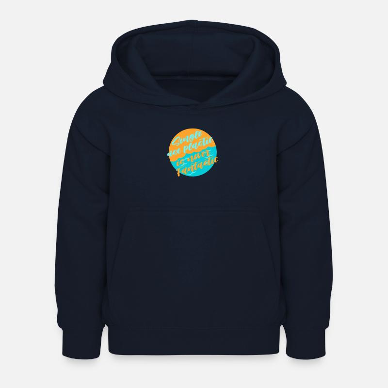 Évitez le plastique - Sweat à capuche Enfant - marine