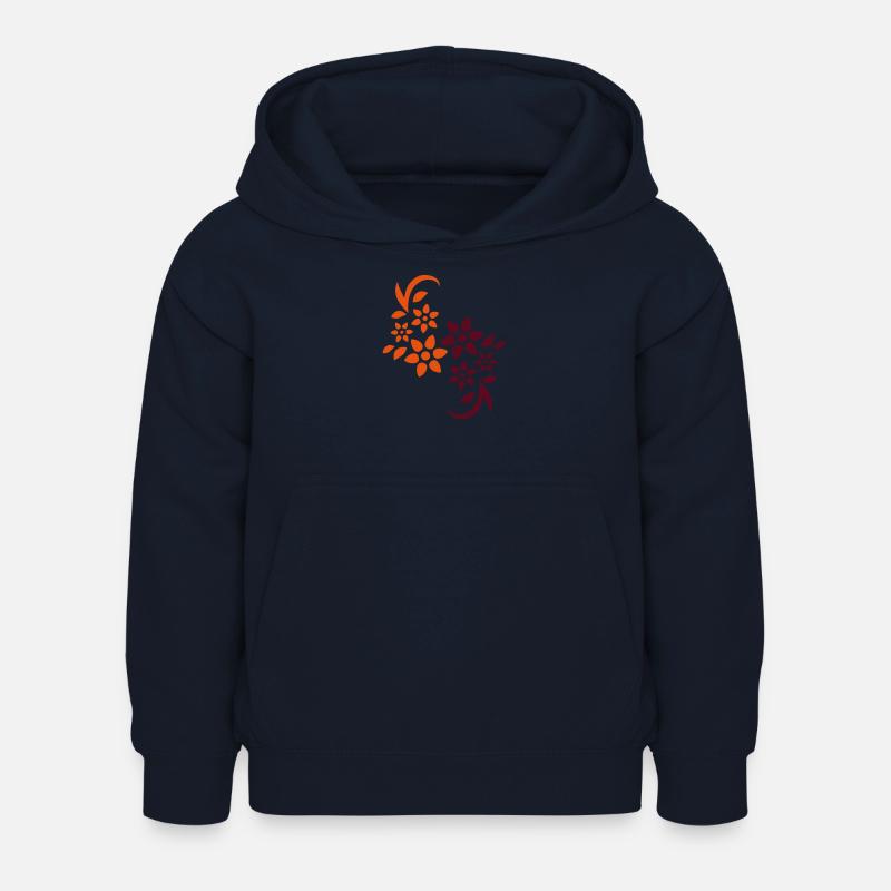 Fleur - Sweat à capuche Enfant - marine