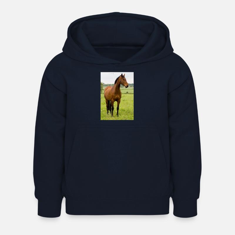 Cheval. Cheval. - Sweat à capuche Enfant - marine