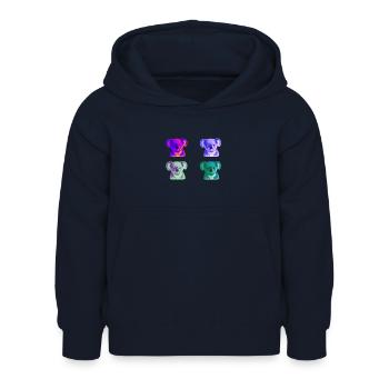 Koala bunt Geschenkidee Koalas Pop Art Pop-Art - Kinder Hoodie - Navy - Vorne - AI Model Kid Female (0cm)