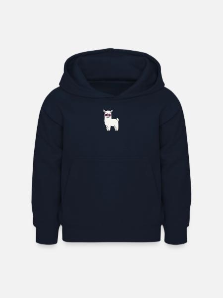 Lama Sonnenbrille - Kinder Hoodie - Navy