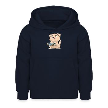 Labrador Kawaii - Sweat à capuche Enfant - marine - Devant - AI Model Kid Female (0cm)