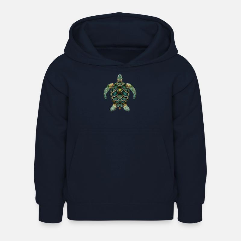 Skildpadde Krybdyr Elsker Søde Skildpadder - Hoodie til børn - marineblå