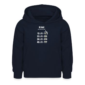 IQ test- Mathematik - Kinder Hoodie - Navy - Vorne - AI Model Kid Female (0cm)
