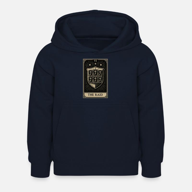 Tarot Datahoarding: The RAID Shield - Kids Hoodie - navy
