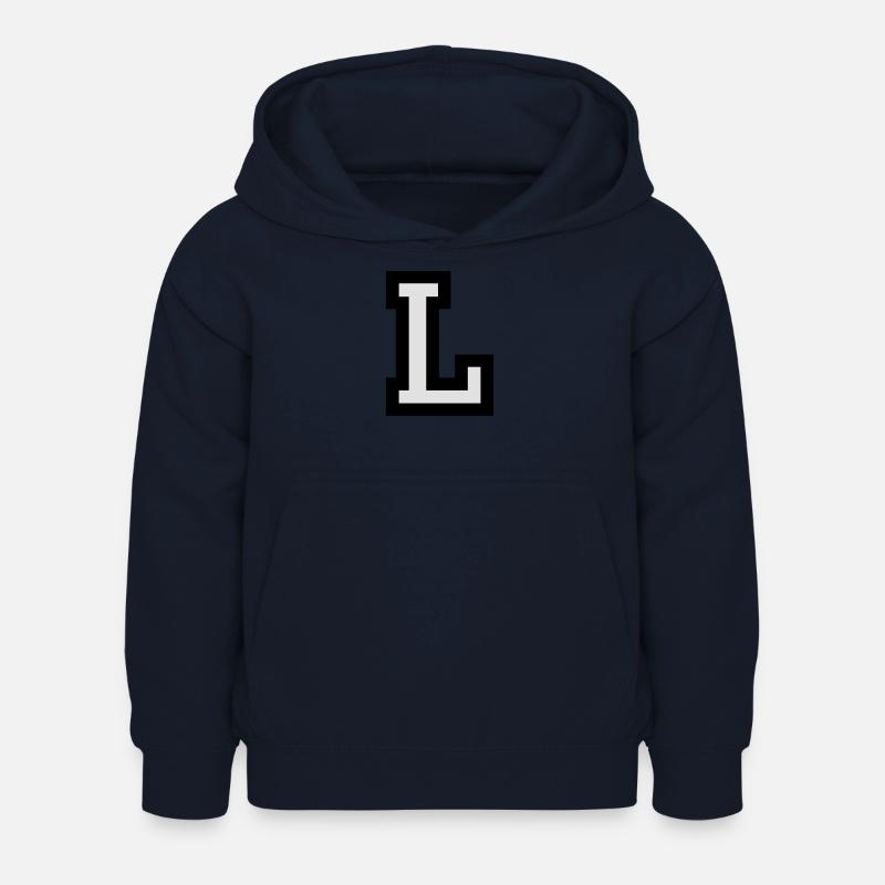 Buchstabe L - Kinder Hoodie - Navy
