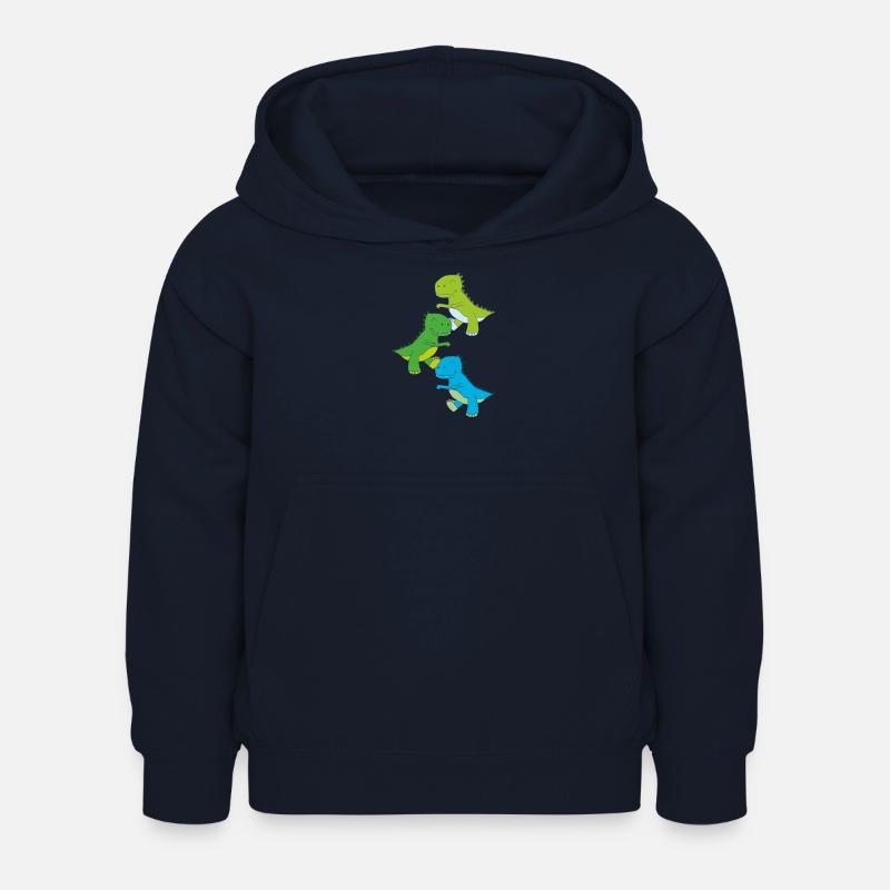 Dino Dance - Sweat à capuche Enfant - marine