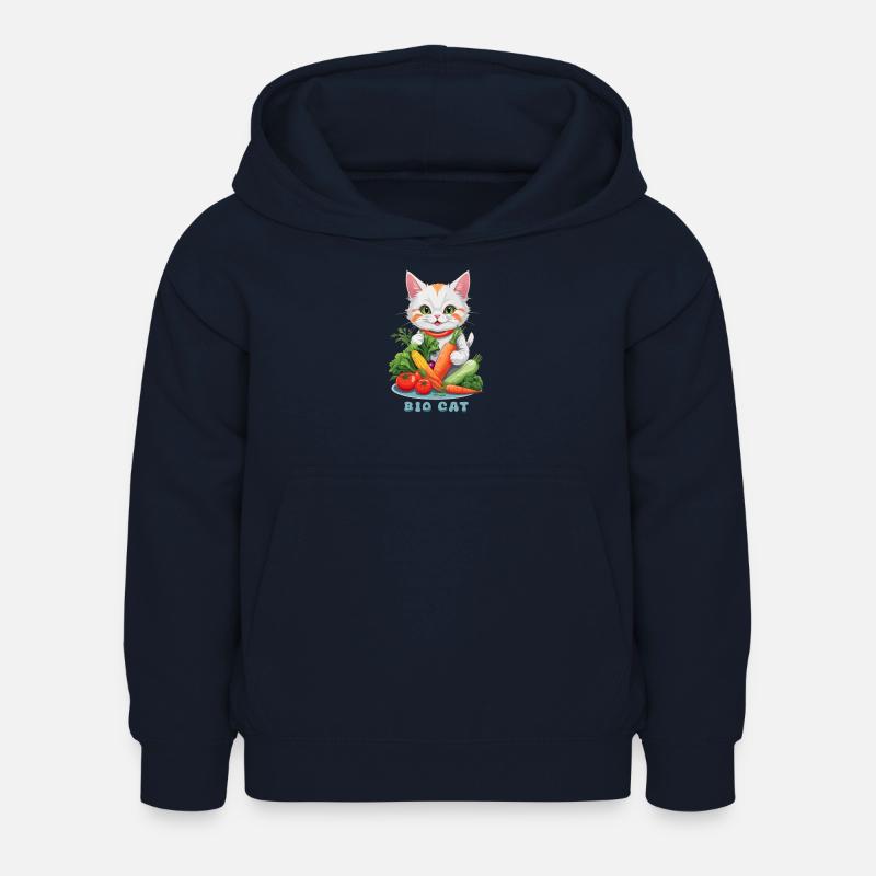Chat Bio - Sweat à capuche Enfant - marine