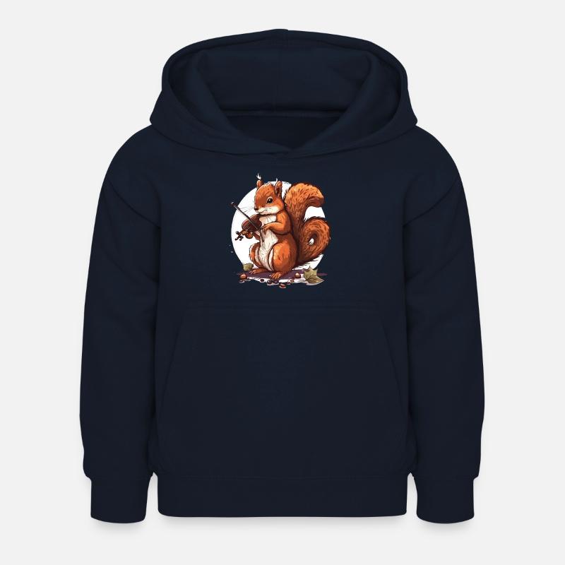 Écureuil virtuose - Sweat à capuche Enfant - marine