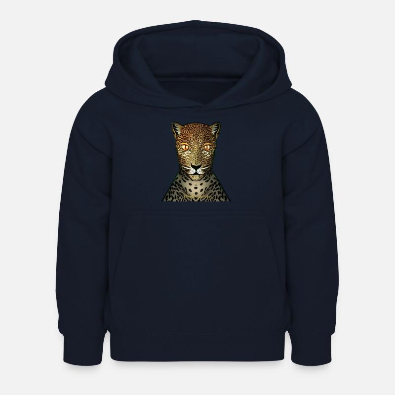 Léopard - Sweat à capuche Enfant - marine