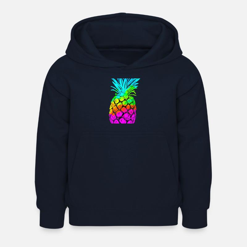 Ananas coloré idée cadeau fruit cool - Sweat à capuche Enfant - marine