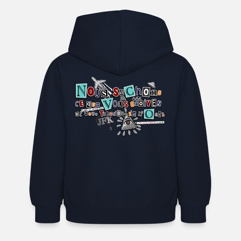 Complots - Sweat à capuche Enfant - marine