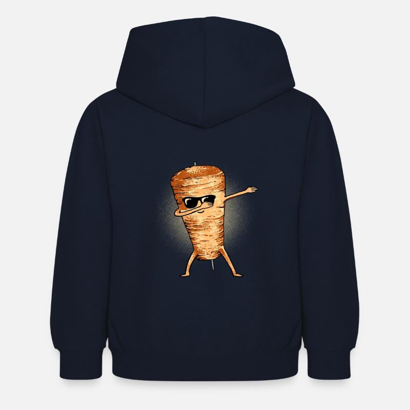 Dabbender doner kebab spiedino Dab - Felpa con cappuccio per bambini - blu scuro
