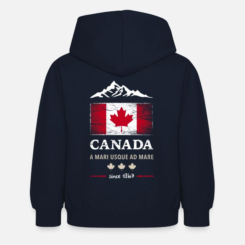 Canada Ottawa Maple Leaf Maple Leaf Canada America - Kids Hoodie - navy
