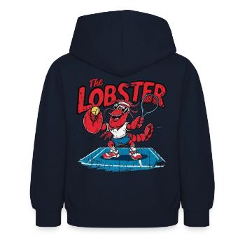 Tennis Shirt Funny Lobster - Kinder Hoodie - Navy - Hinten - AI Model Kid Female (0cm)