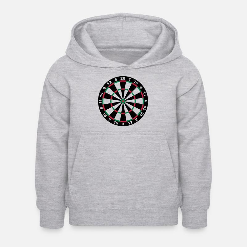 Dartscheibe - Kinder Hoodie - Hellgrau meliert